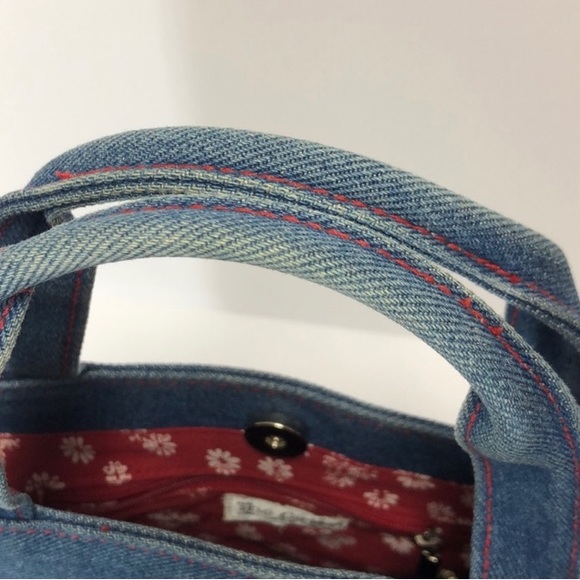 Blue Denim Sunny Hawaii “The Girls” Bag with embroidery and matching coin purse - Picture 10 of 13
